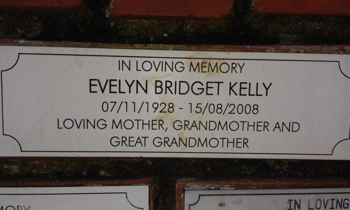 KELLY Evelyn Bridget 1928-2008