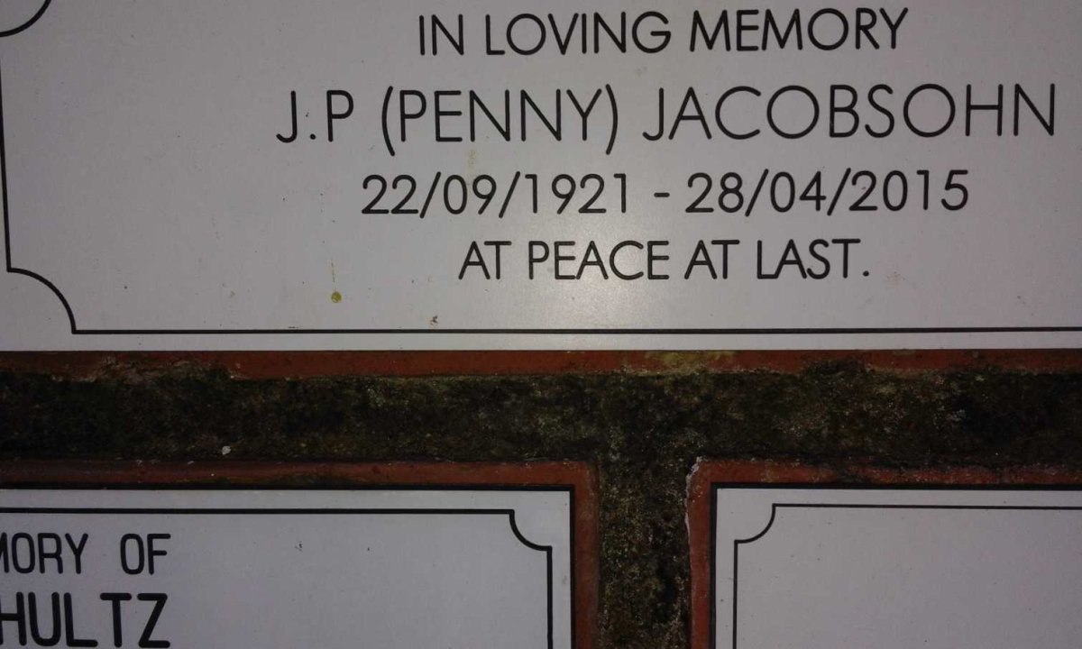 JACOBSOHN J.P. 1921-2015