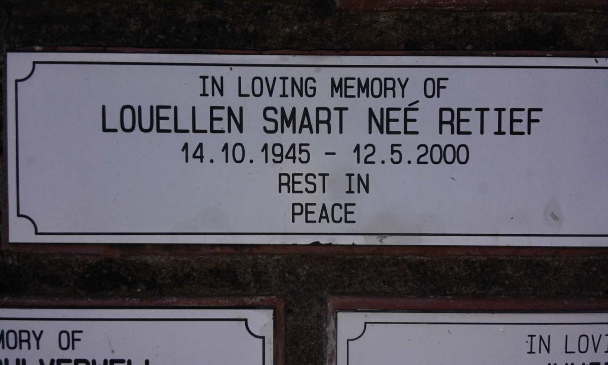 SMART Louellen nee RETIEF 1945-2000