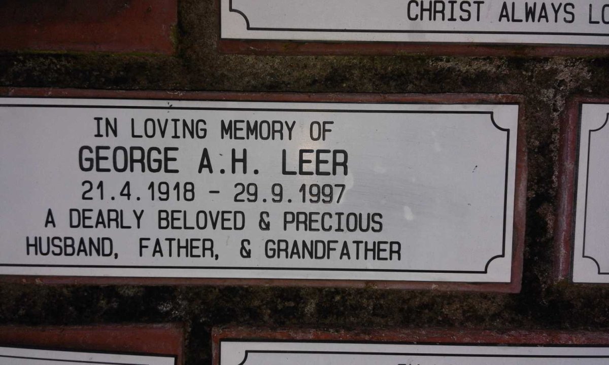 LEER George A.H. 1918-1997