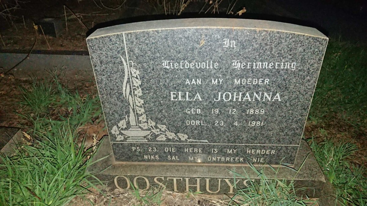 OOSTHUYSEN Ella Johanna 1889-1981