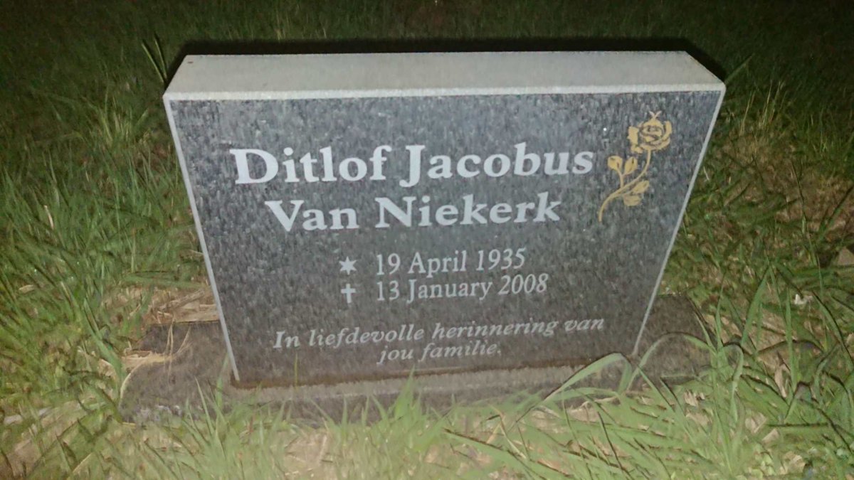 NIEKERK Ditlof Jacobus, van 1935-2008
