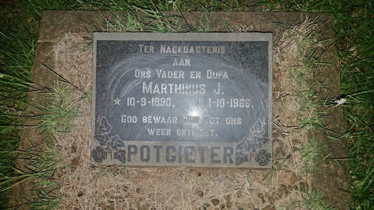 POTGIETER Marthinus J. 1890-1966