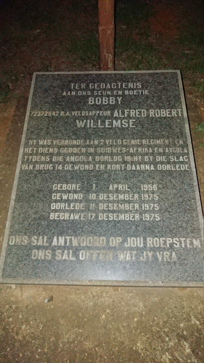 WILLEMSE Alfred Robert 1956-1975