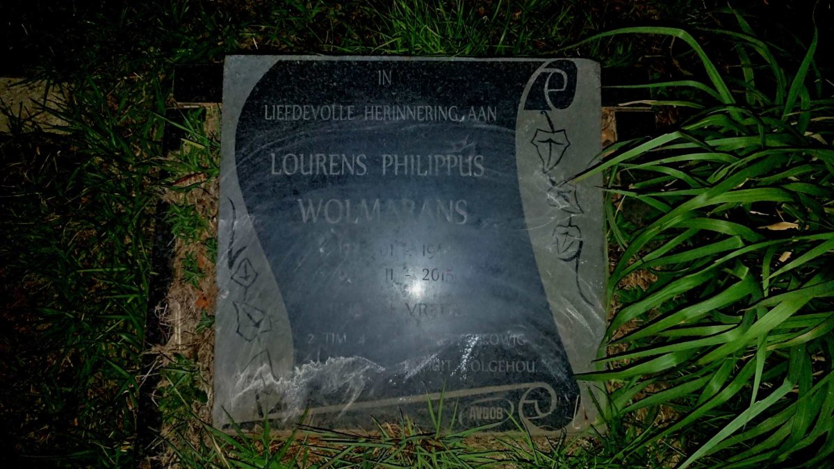 WOLMARANS Lourens Philippus 19?-2015