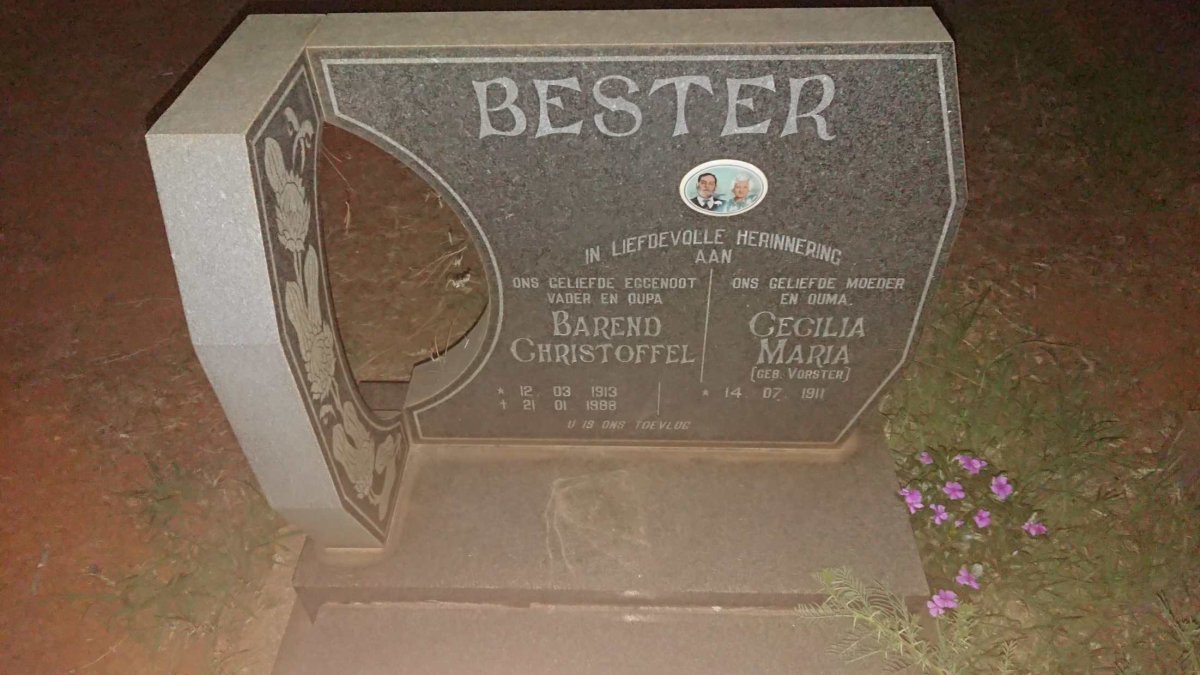 BESTER Barend Christoffel 1913-1988 & Cecelia Maria nee VORSTER 1911-