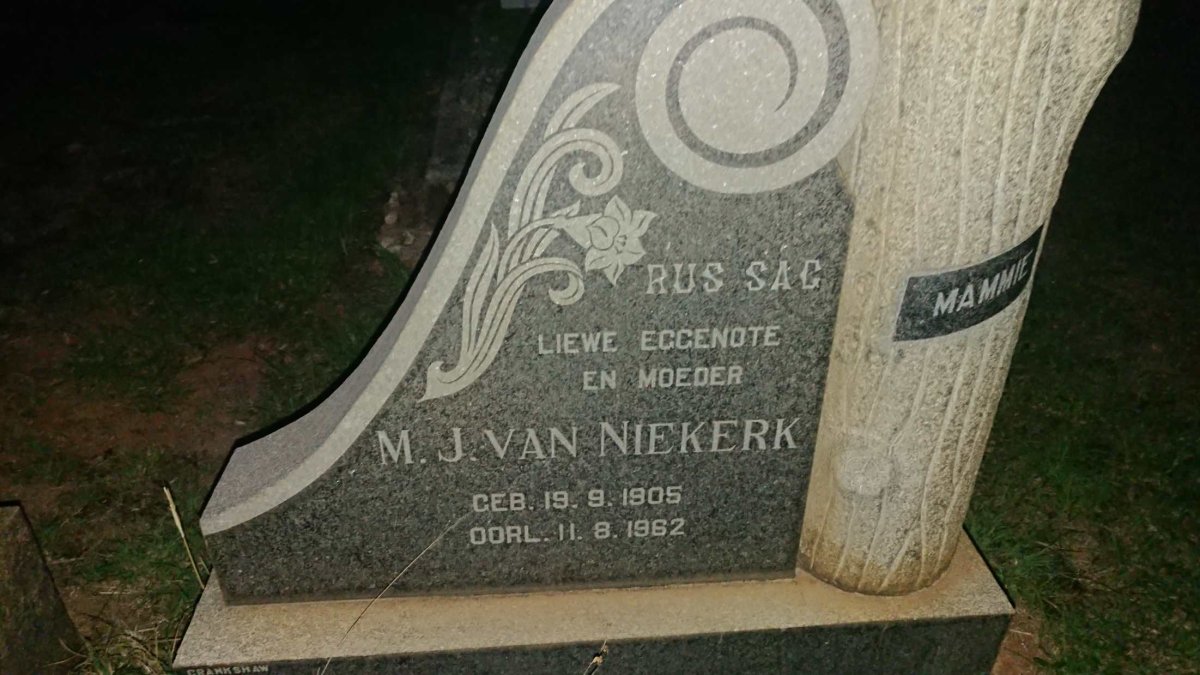 NIEKERK M.J. van 1905-1962