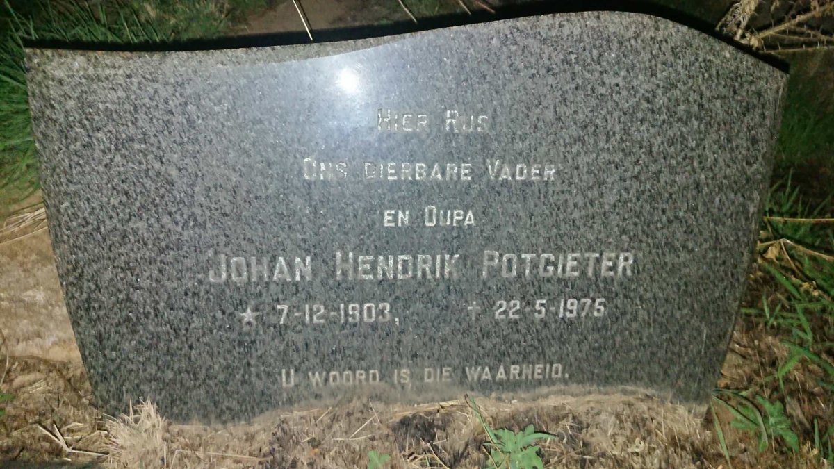 POTGIETER Johan Hendrik 1903-1975