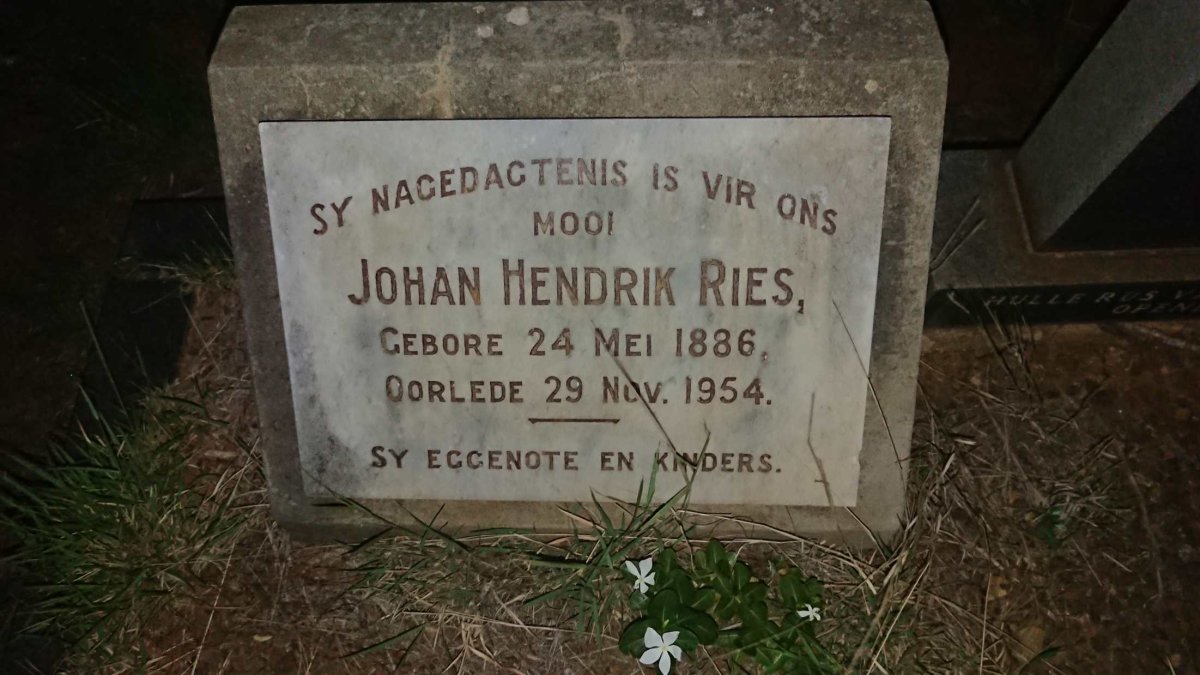 RIES Johan Hendrik 1886-1954