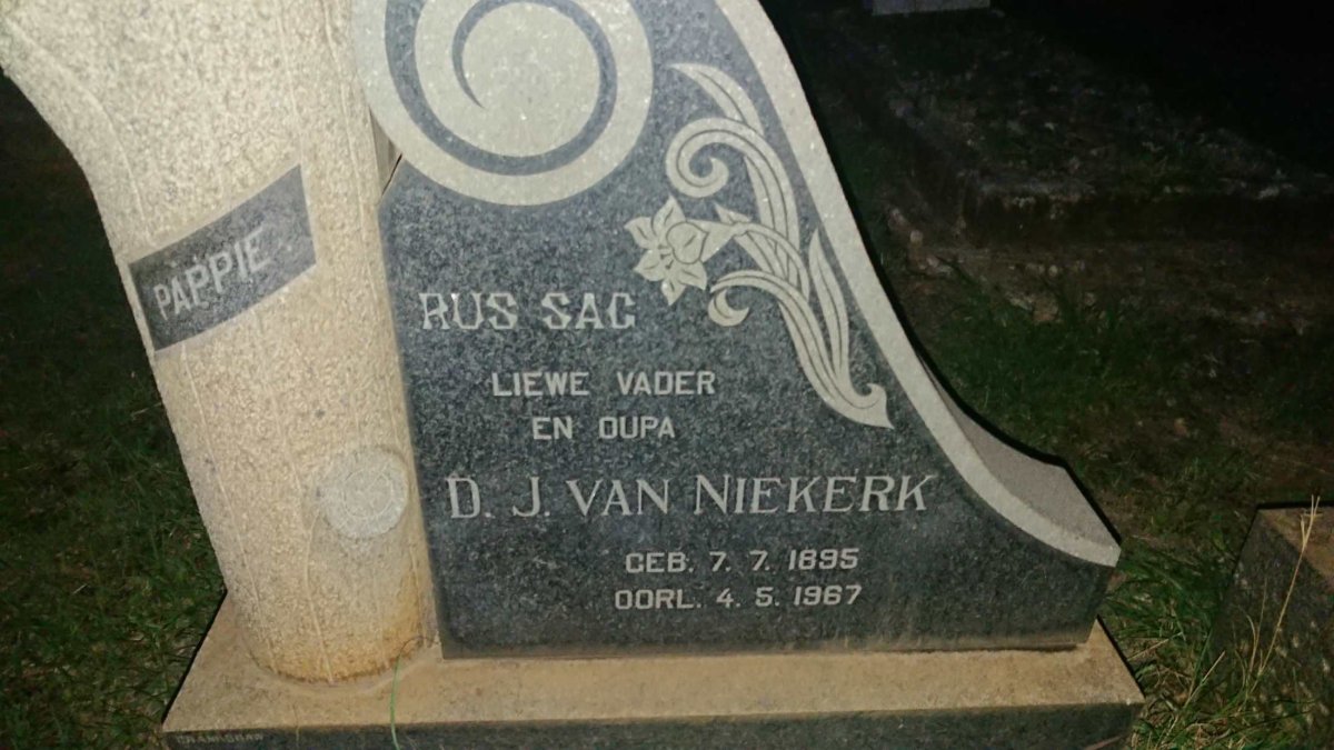 NIEKERK D.J. van 1895-1967