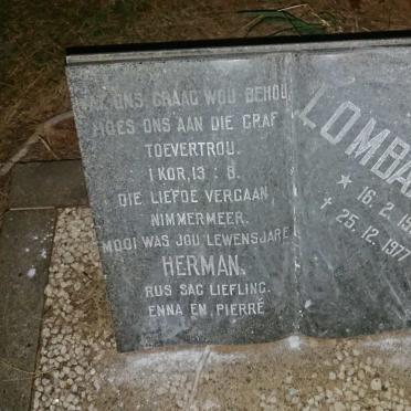 LOMBAARD Herman 1930-1977