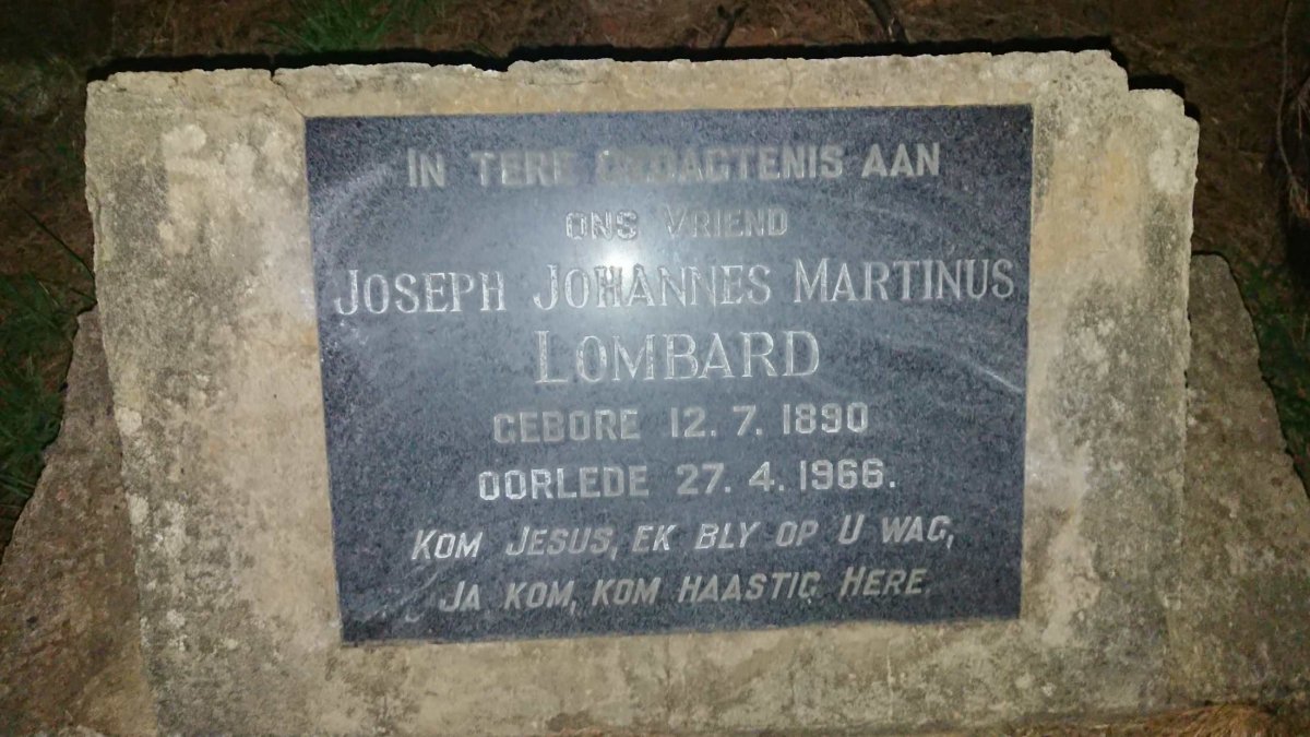 LOMBARD Joseph Johannes Martinus 1890-1966