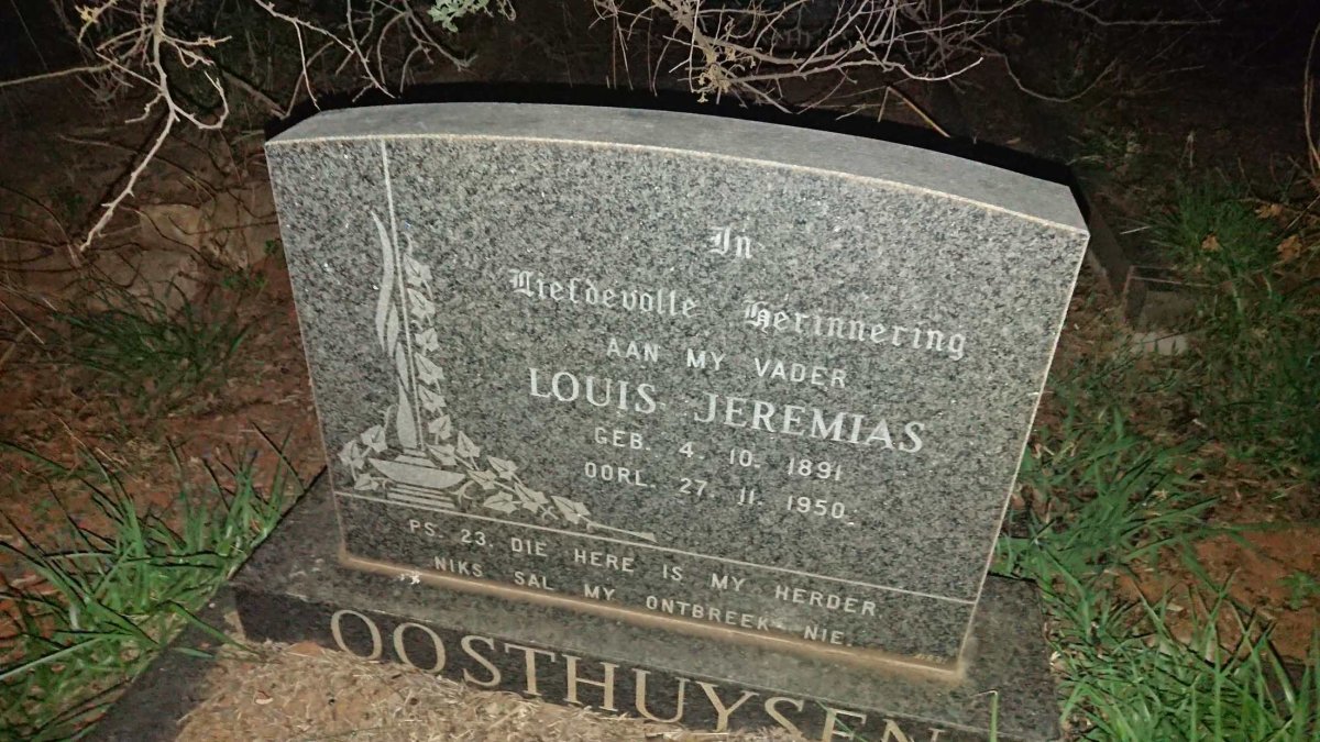 OOSTHUYSEN Louis Jeremias 1891-1950