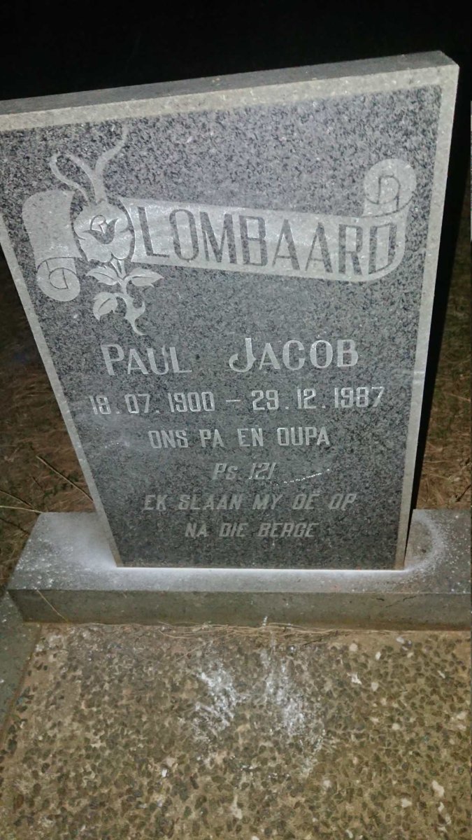 LOMBAARD Paul Jacob 1900-1987