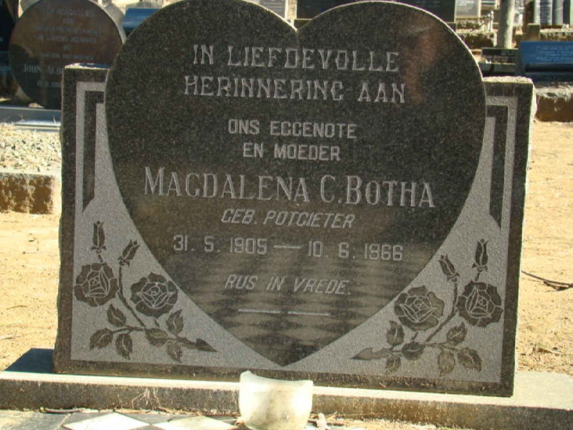 BOTHA Magdalena C. nee POTGIETER 1905-1966