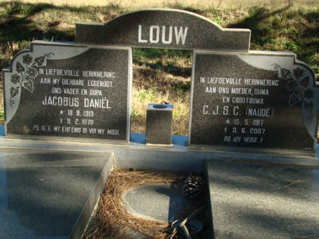 LOUW Jacobus Daniël 1913-1978 &amp; C.J.S.C. NAUDÉ 1917-2007