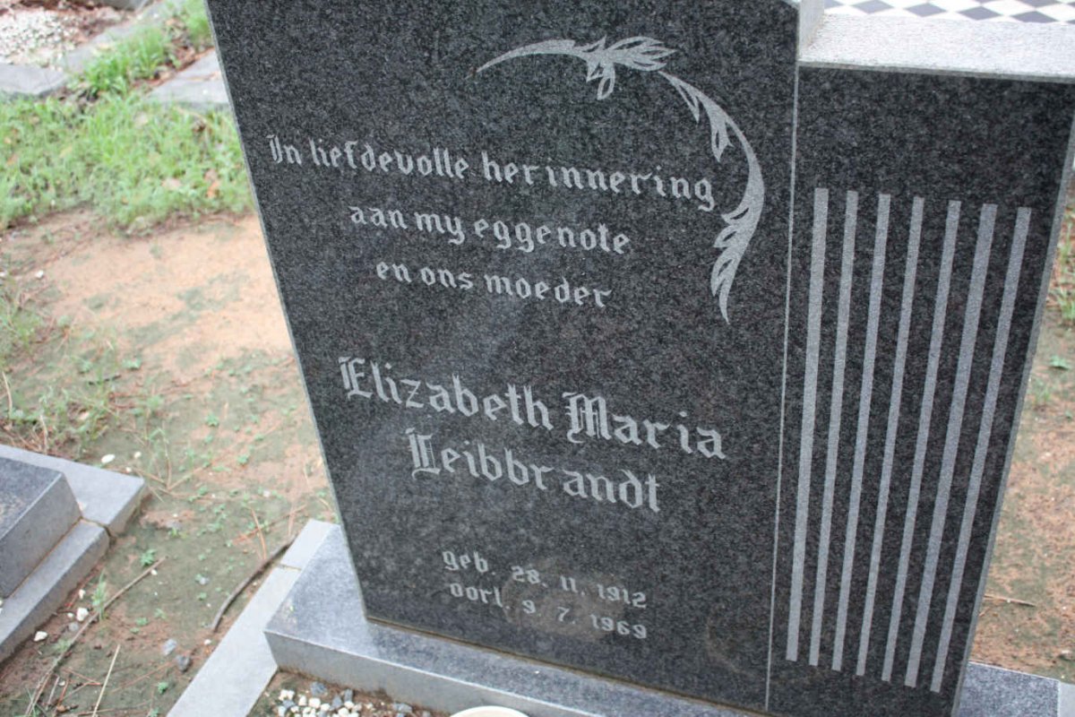 LEIBBRANDT Elizabeth Maria 1912-1969