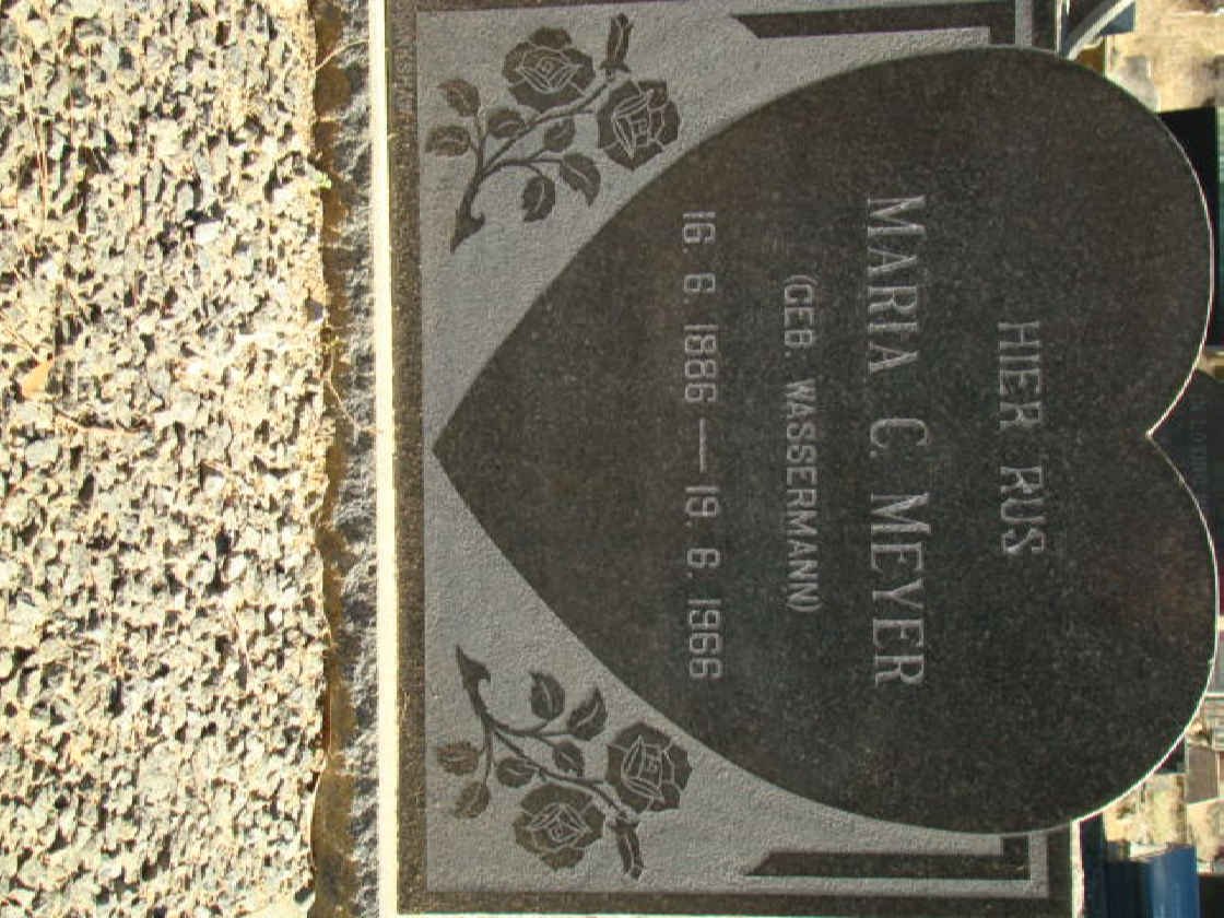 MEYER Maria C. nee WASSERMANN 1886-1966