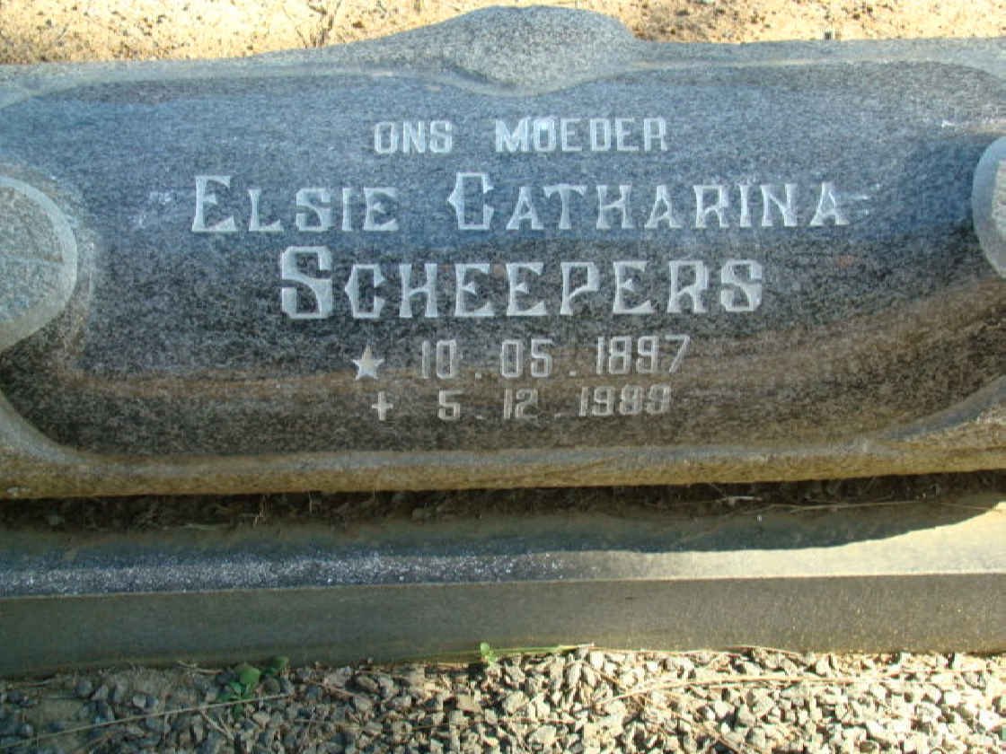 SCHEEPERS Elsie Catharina 1897-1989