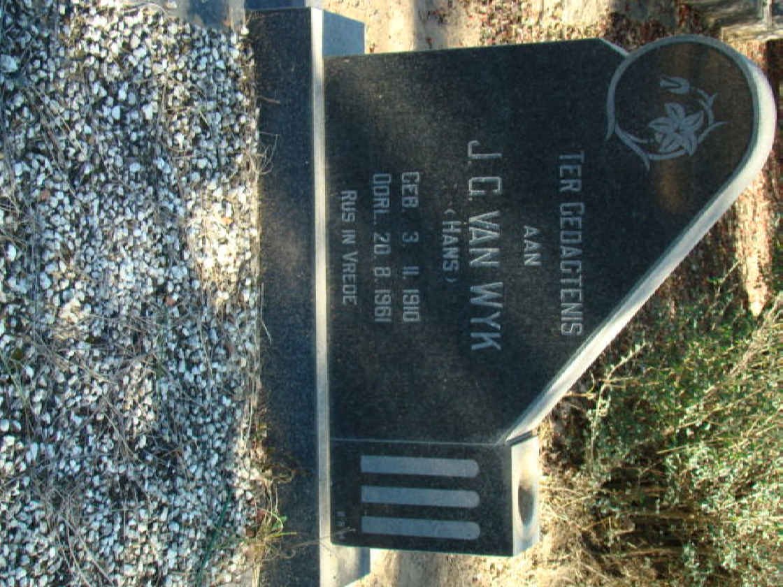 WYK J.C., van 1910-1961