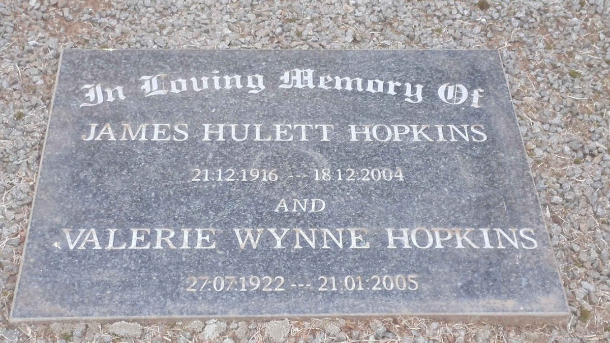 HOPKINS James Hulett 1916-2004 &amp; Valerie Wynne 1922-2005