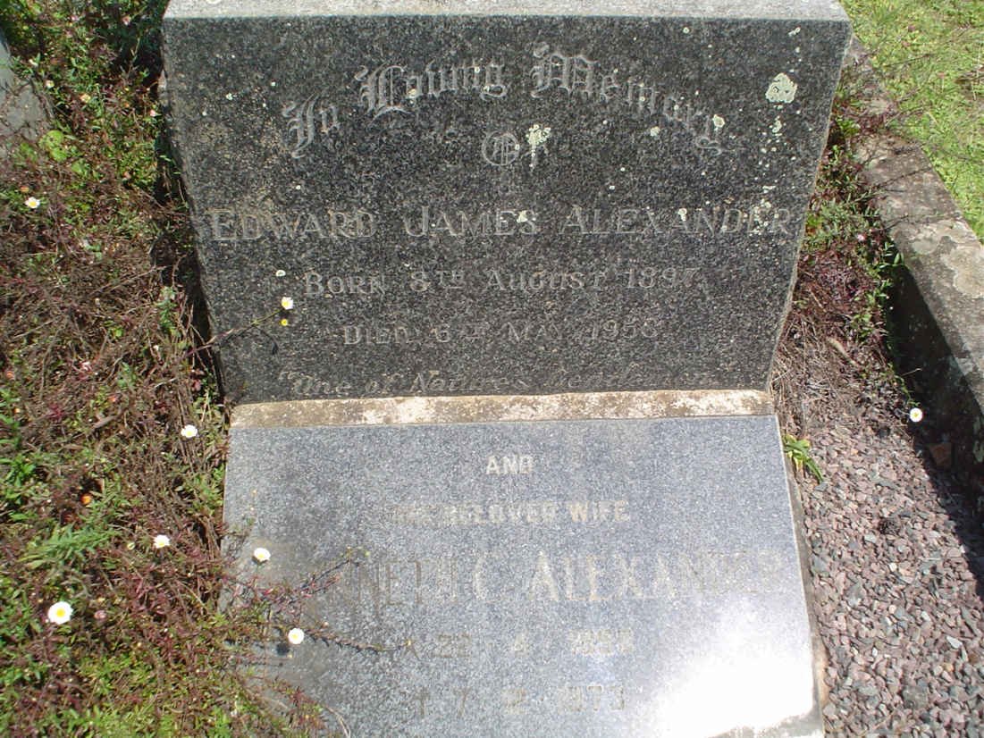 ALEXANDER Edward James 1897-1958 &amp; ??nnet 1898-1973