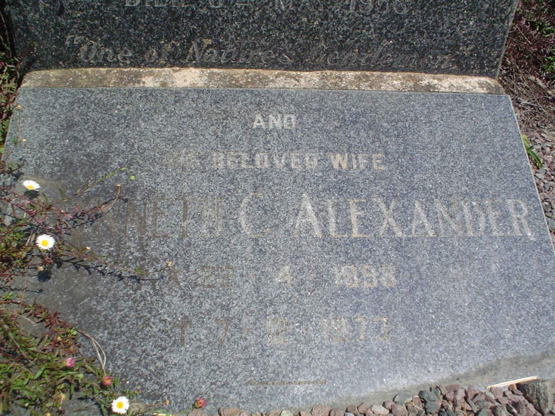 ALEXANDER Edward James 1897-1958 &amp; ??nnet 1898-1973