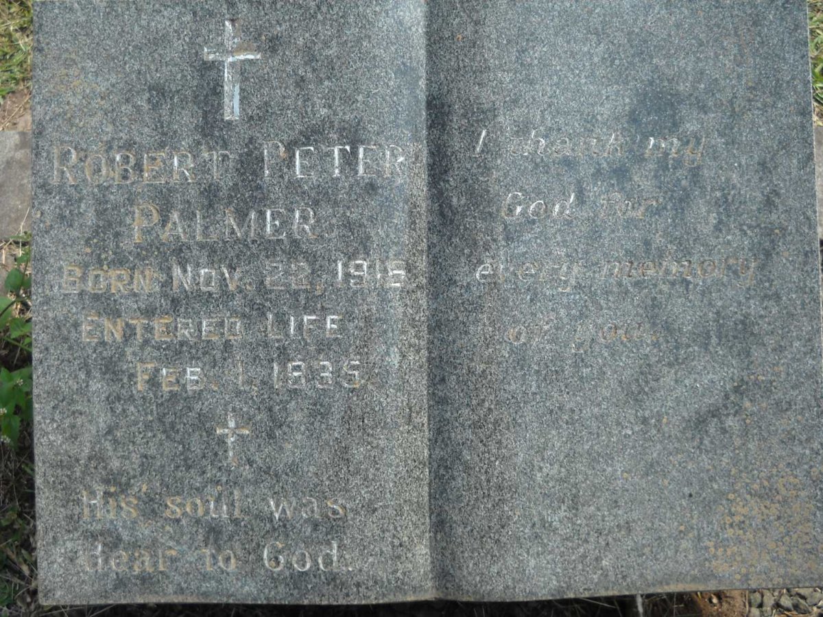 PALMER Robert Peter 191?-1935