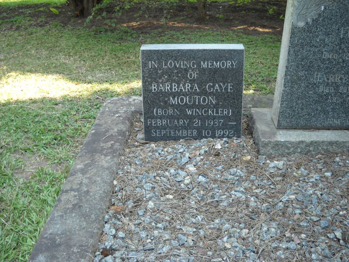 MOUTON Barbara Gaye nee WINCKLER 1937-1992