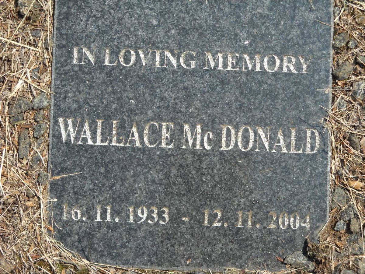 McDONALD Wallace 1933-2004