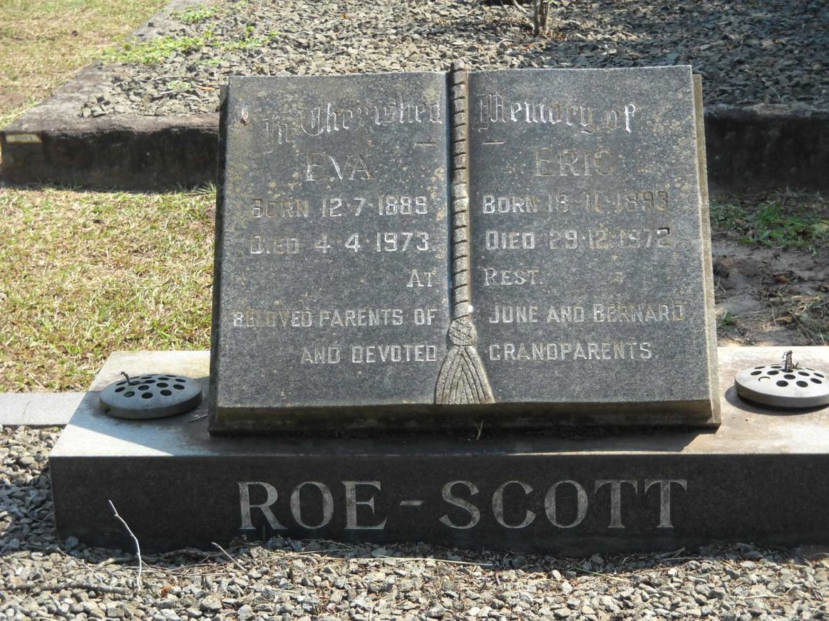 SCOTT Eric, ROE 1893-1972 &amp; Eva 1889-1973