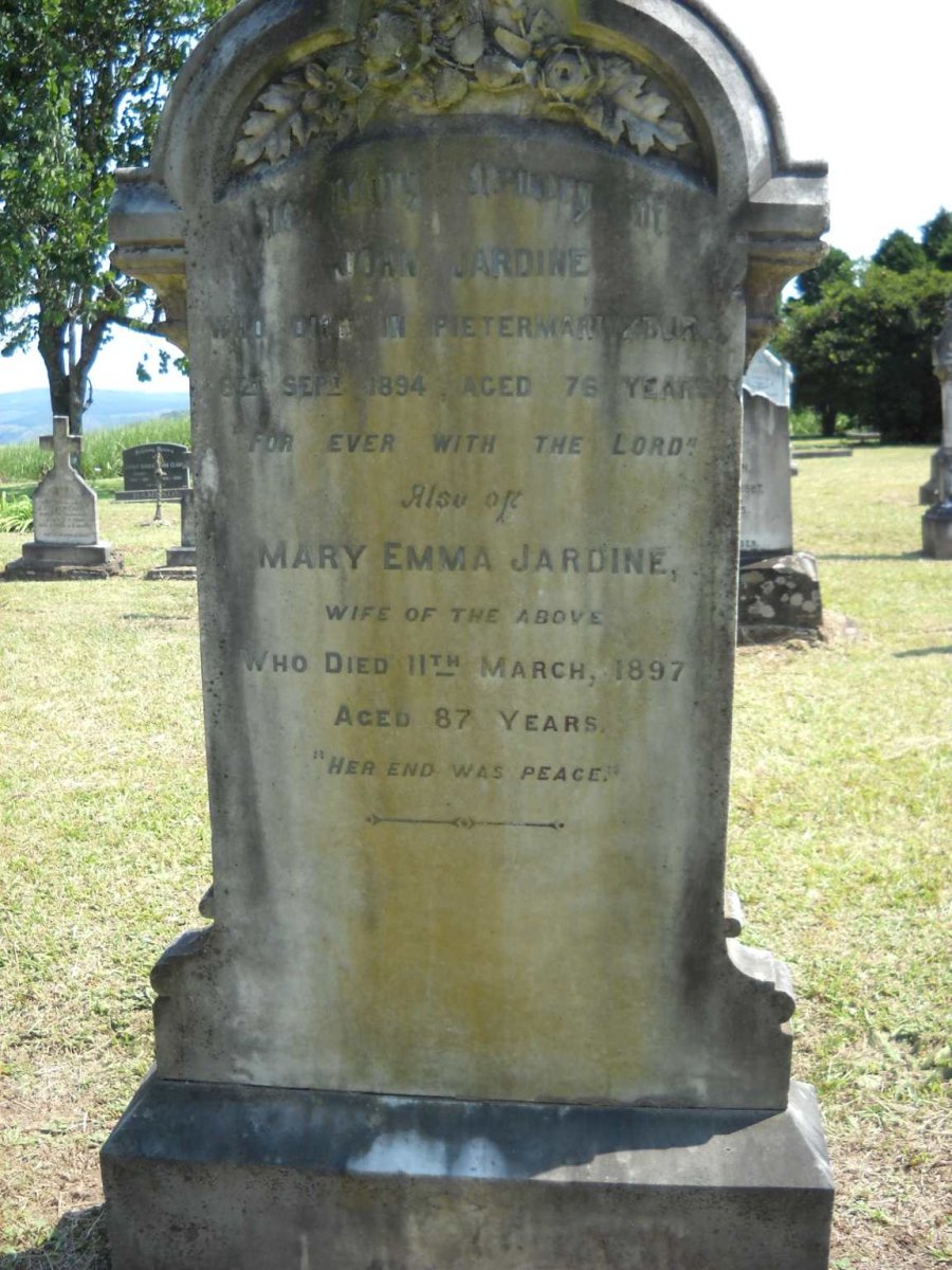 JARDINE John -1894 &amp; Mary Emma -1897