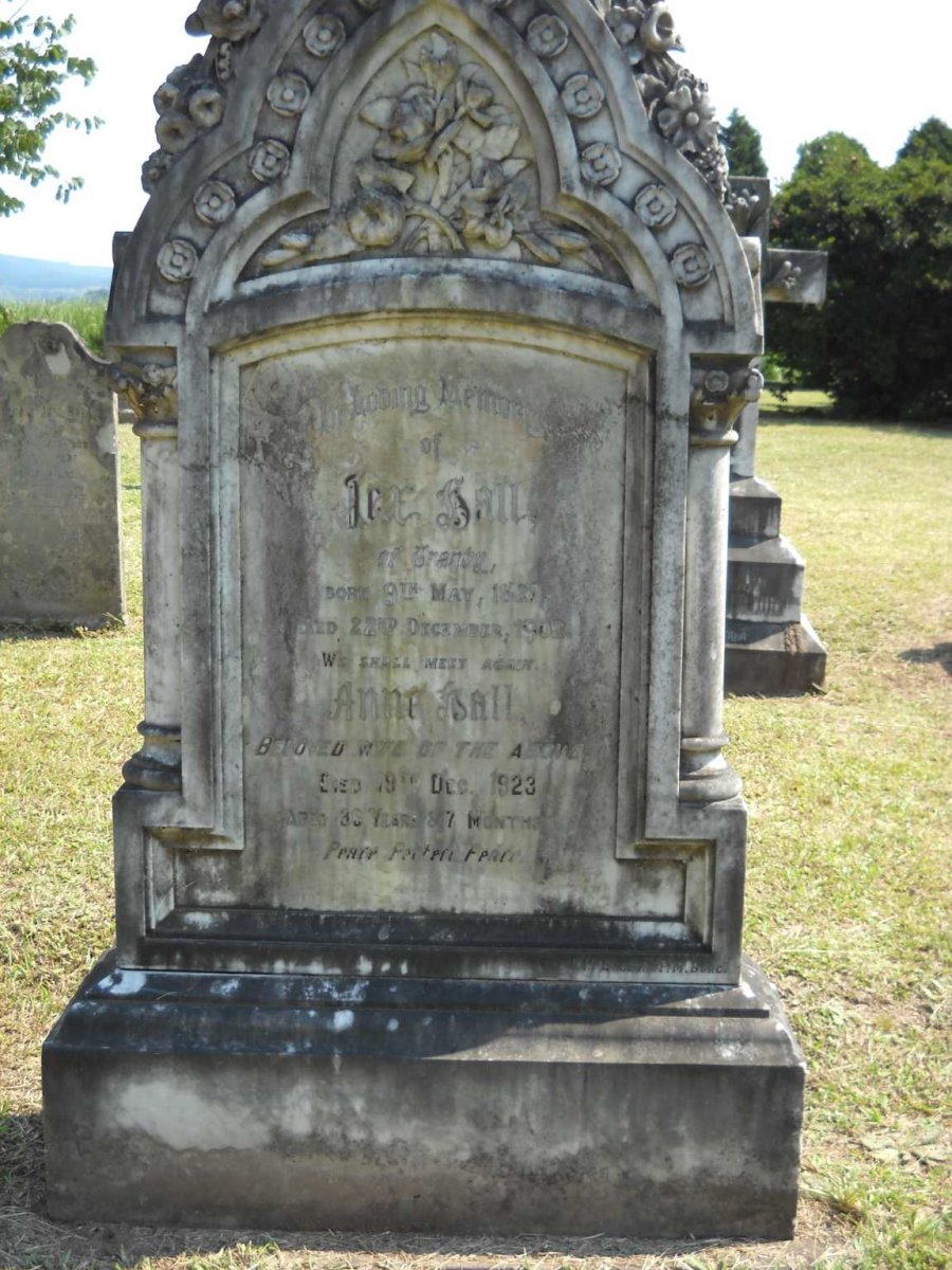 HALL Jex 1822-1902 &amp; Anne -1923