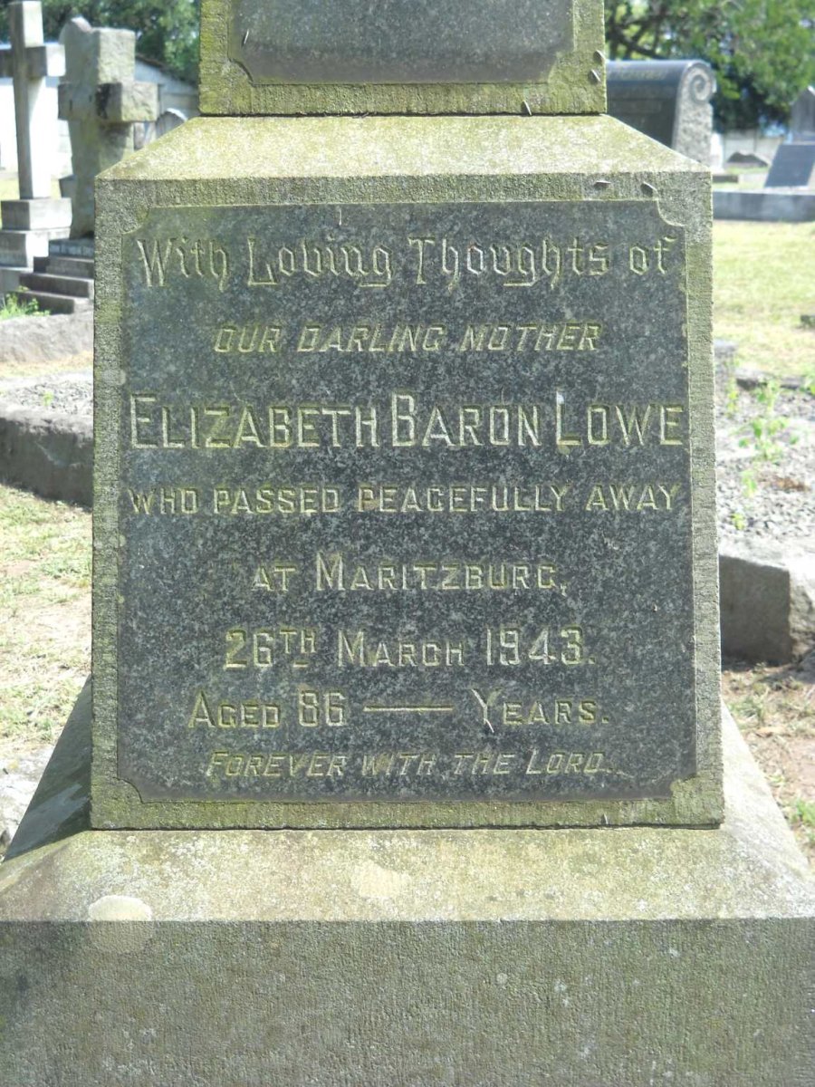 LOWE Elizabeth, BARON -1943