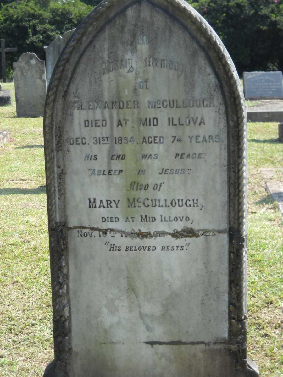 McCULLOUGH Alexander -1894 &amp; Mary -19??