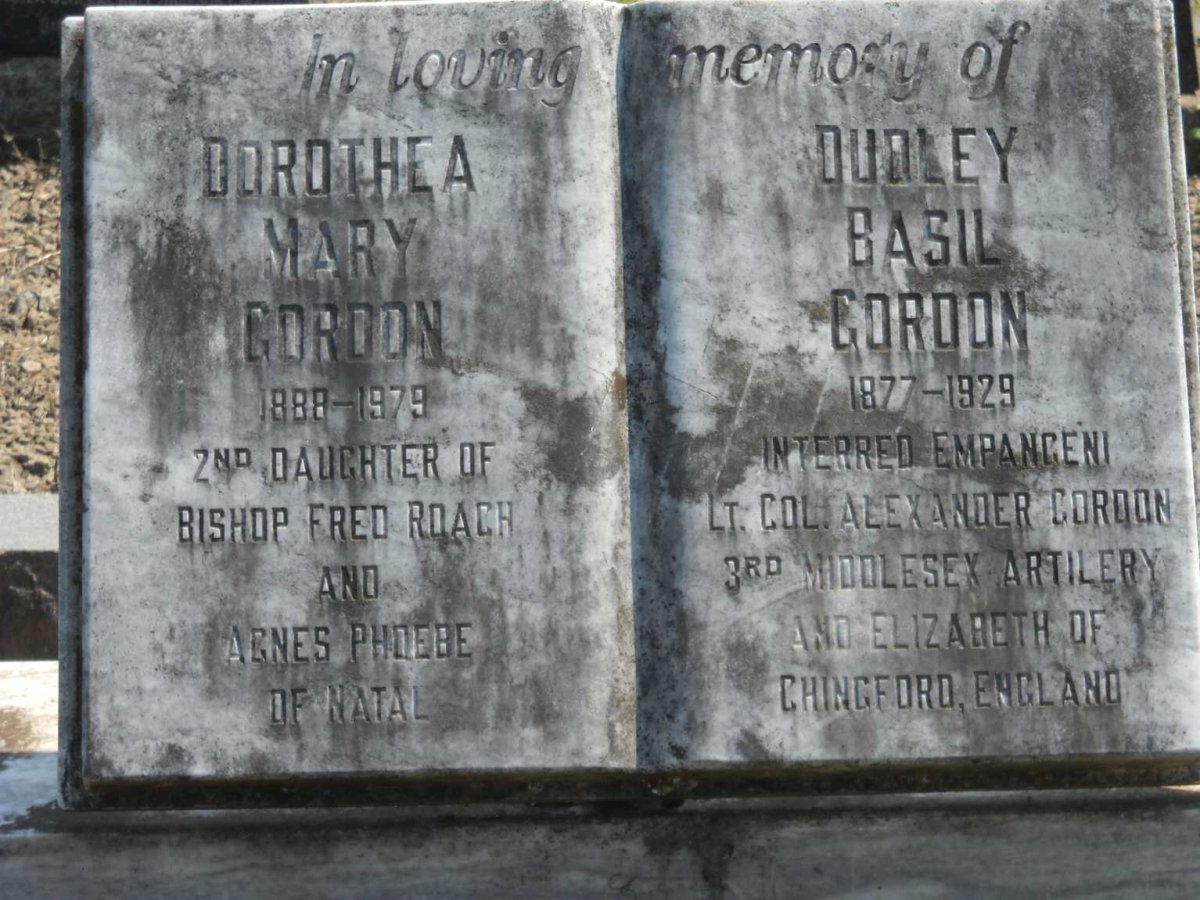 GORDON Basil Dudley 1877-1929 &amp; Dorothea Mary ROACH 1888-1979