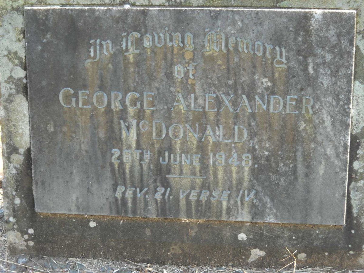 McDONALD George Alexander -1948