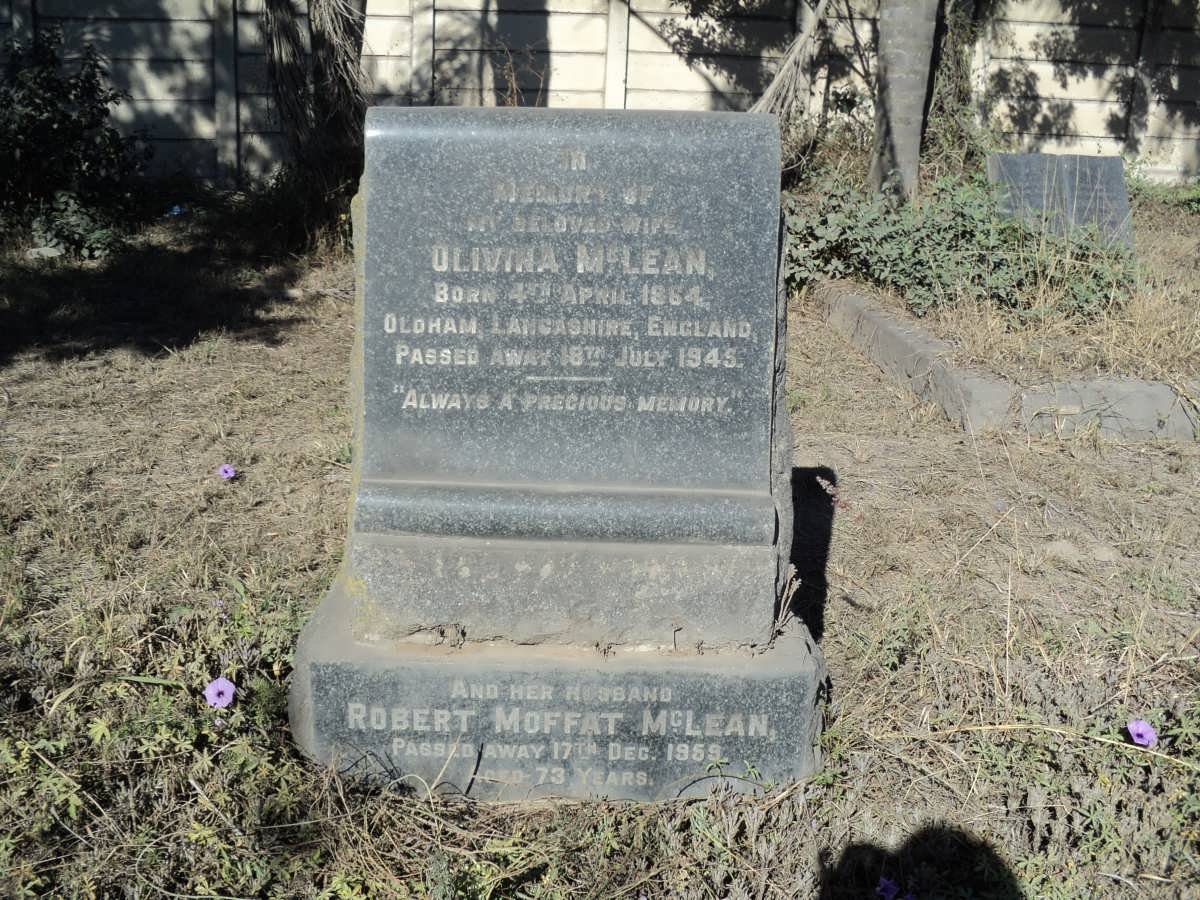 McLEAN Robert Moffat -1959 &amp; Olivina 1864-1945