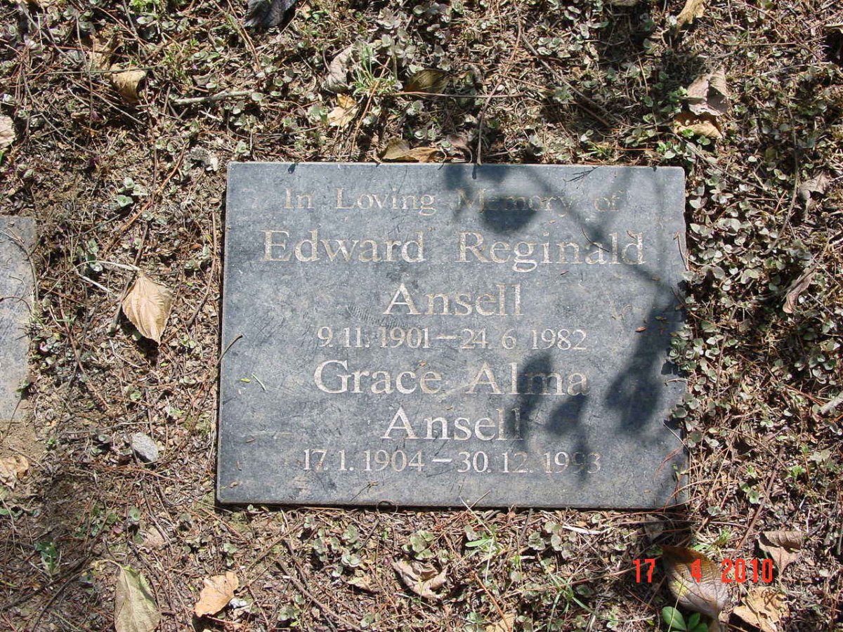 ANSELL Edward Reginald 1901-1982 &amp; Grace Alma 1904-1993