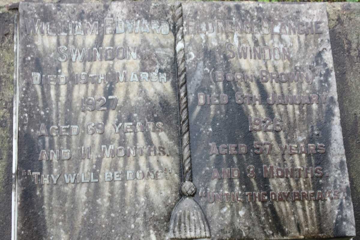 SWINDON William Edward -1927 &amp; Florence Blanche BROWN -1926