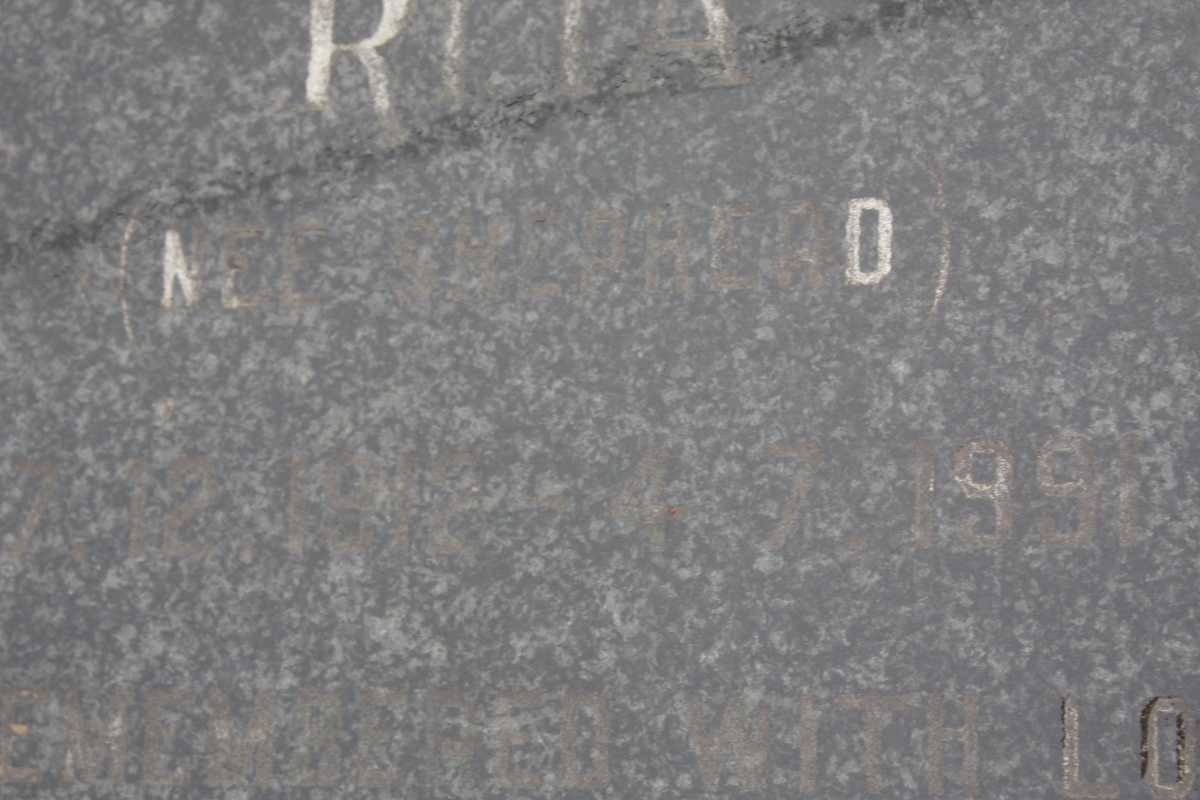 BARNFATHER William 1912-1966  ? &amp; Olive Rita -1991