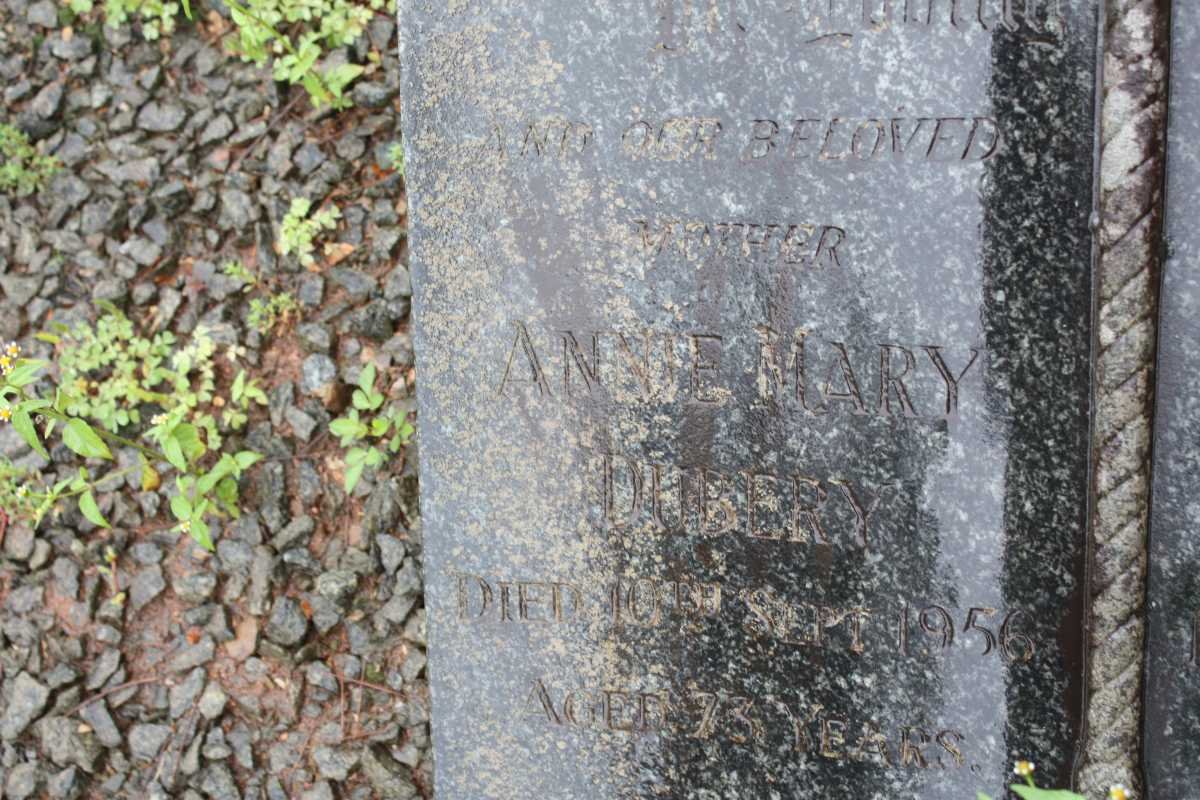 DUBERY Edwin -195? &amp; Annie Mary -1956