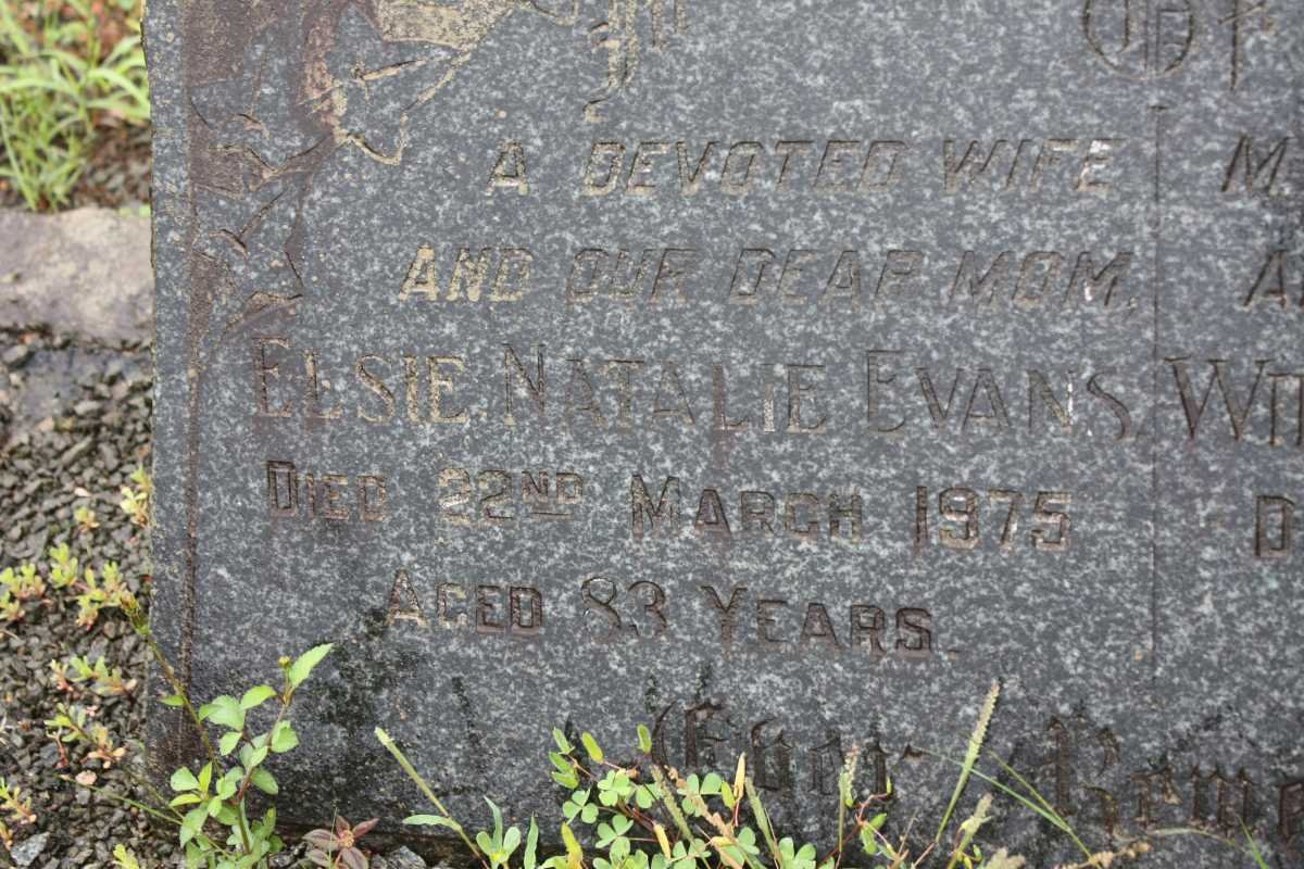 EVANS William Oliver -1954 &amp; Elsie Natalie -1975