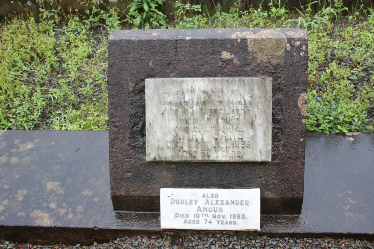 EVANS Richard -1938 &amp; Mary Jane -1985 :: ANGUS Dudley Alexander  -1965