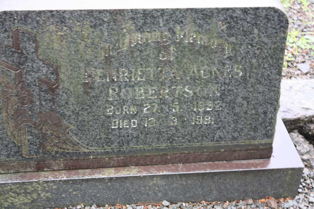 ROBERTSON Henrietta Agnes 1892-1981