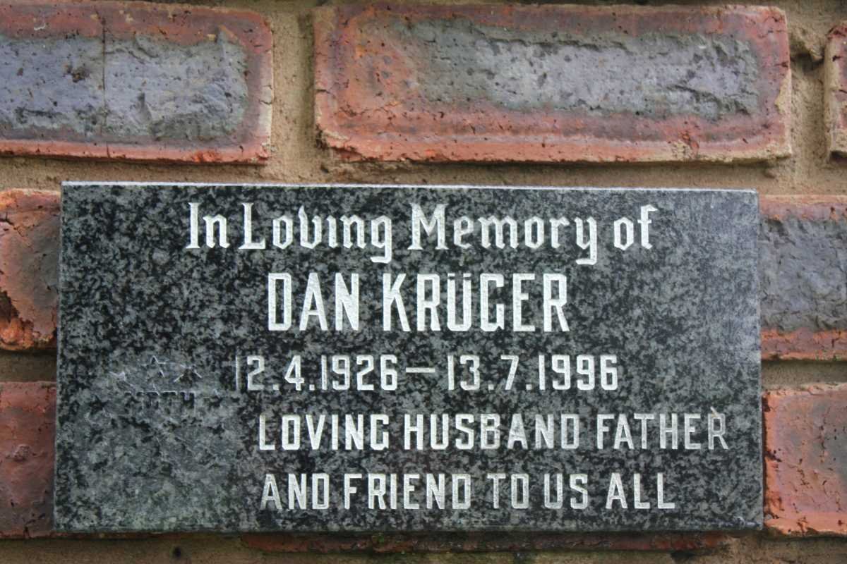 KRÜGER Dan 1926-1996