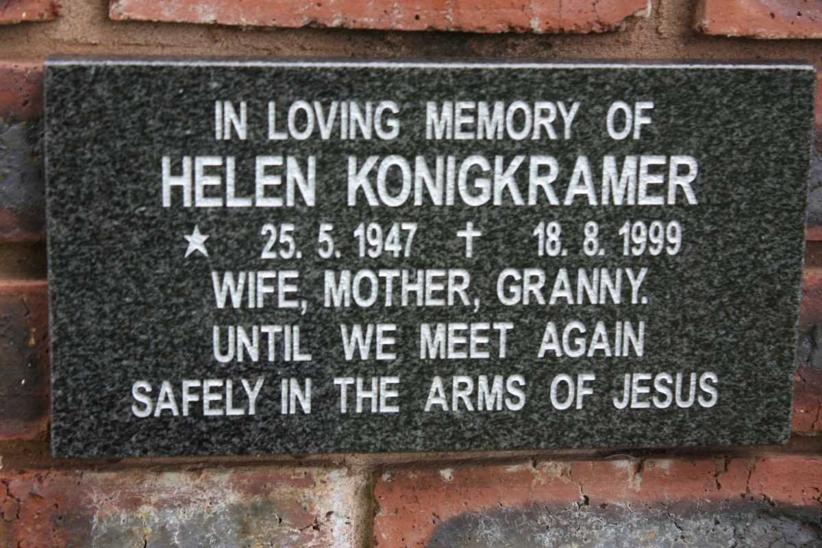 KONIGKRAMER Helen 1947-1999