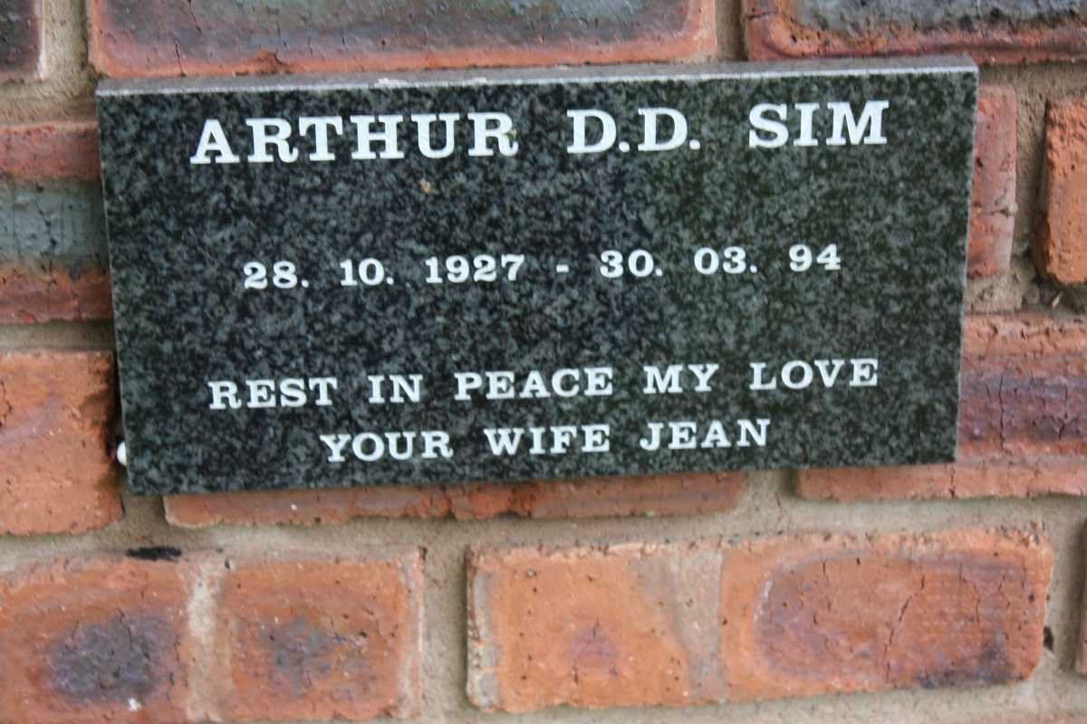 SIM Arthur D.D. 1927-1994