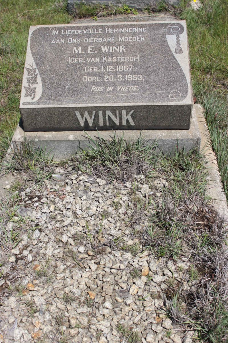 WINK M.E. nee VAN KASTEROP 1867-1953