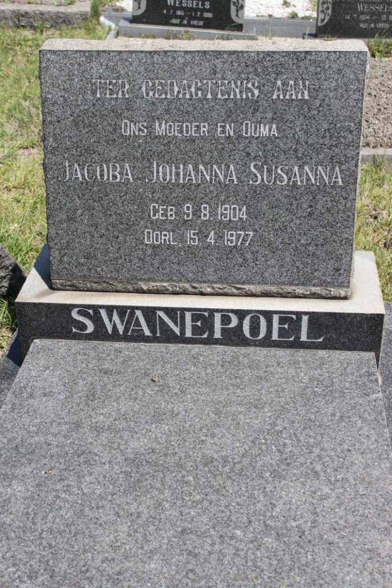 SWANEPOEL Jacoba Johanna Susanna 1904-1977